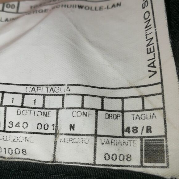 MEN VALENTINO Classic Black Virgin Wool Straigth Leg Trouser Pants Size 38 - Picture 12 of 16